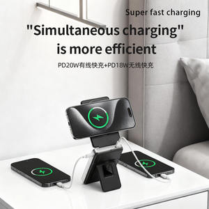 พาวเวอร์แบ<span class=keywords><strong>ง</strong></span>ค์ไร้สายแบบพับได้ 4 in 1 ความจุ 110000mAh พร้อมที่วา<span class=keywords><strong>ง</strong></span>โทรศัพท์แม่เหล็ก รอ<span class=keywords><strong>ง</strong></span>รับการชาร์จเร็ว 15W PD20W สำหรับโทรศัพท์และสมาร์ทวอทช์ - Product Image 6