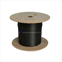 Kabel Serat Optik GJYXFH 2 Fo Core G657A1 FRP Self-support Flat Drop Cable untuk FTTH