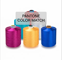 Fil de polyester recyclé 100% DTY 150D/48F de qualité AA, haute ténacité, entrelacé NIM SIM HIM, pour tricot, couture, broderie, MOQ 1