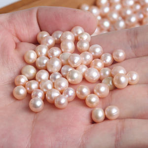 ลูกปัดมุกน้ำจืดธรรมชาติจูจี้ ขนาด 6-7 มม. สีขาว ทรงกลม สำหรับทำสร้อยคอ DIY  ขายส่ง - Product Image 5