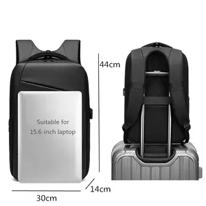 New 15.6 Inch Laptop Backpack Men Business Backpack Multi-layer Male USB Waterproof School Bag