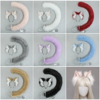 Bandeau d'oreille d'animal en peluche fait à la main japonais Lolita Cat Fox Ears Hair Clip Furry Accessory