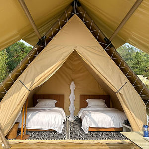 Tente de <span class=keywords><strong>safari</strong></span> de luxe en toile à cadre en W, écologique, pour le camping en plein air, grand hôtel, camping dans le désert, glamping, triangle, debout sur le côté - Product Image 5