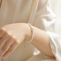 Bracelet en perles bleues et blanches pour femmes TANGPEI, bijoux en alliage tendance