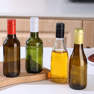 Stock en gros d'usine de bouteille de vin rouge olive brun à baril droit transparent bordeaux vert foncé à gros ventre - Product Image 2