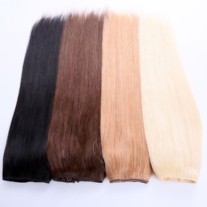 Highknight Venta caliente diadema <span class=keywords><strong>Invisible</strong></span> alambre Halo Extensiones de Cabello 100% Remy cabello humano Alambre de pescado extensión de alambre fino - Product Image 6