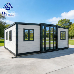 Casa Contenedor Prefabricada Expandible de Estructura de Acero de 40 y 20 Pies, con 1, 2, 3, 4 o 5 Dormitorios, Precio de Casa Móvil/Cabaña para Jardín - Product Image 1