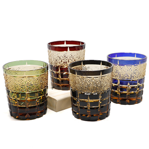 8 oz Edo Kiriko Style Japanese Rock Glass Whisky Cup Crystal-Cased Old Fashioned Brandy pour Bar <span class=keywords><strong>Hotel</strong></span> Wedding Table Graving - Product Image 2