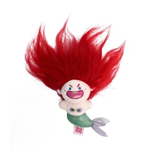 Peluche douce et confortable - Sirène en peluche - Jouet en peluche pour bébé - Compagnon de sommeil - 9 cm - 12 couleurs assorties Mignonnes sirènes en peluche à poils longs - Product Image 4
