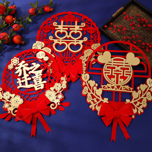 Décoration de maison Magpie, 40 cm, tissu rouge, à suspendre à la porte, cadeau de mariage porte-bonheur - Product Image 3