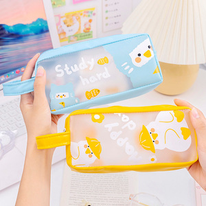 Étui à crayons portable en PVC imperméable avec motif animal mignon pour enfants – Trousse de rangement scolaire - Product Image 3