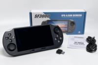 Console de jeu portable SF3000 avec écran IPS de 4,5 pouces, console de jeu rétro avec plus de 20 000 jeux intégrés pour PS1/SFC/MAME