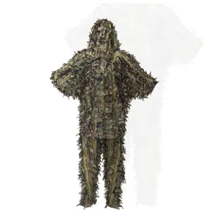 Traje Ghillie 3D Leafy Camo Traje Equipo táctico Ropa para vida silvestre