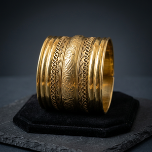 Brazalete de Latón Pulido de Estilo Vintage, Chapado, Joyería Tradicional Hecha a Mano, Ajustable, para Ella, Regalo de Boda - Product Image 2