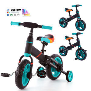 Bicicleta de Equilibrio 2 en 1 Personalizada para Niños con Pedales, Marco de Metal, Patinete para Niños de 2 a 4 Años con Ruedas de Entrenamiento - Product Image 4