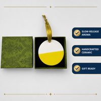 Diffuseur d'arômes en céramique personnalisé, plaque en céramique parfumée OEM ODM, forme et taille du logo personnalisées