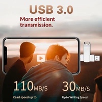 Unidad Flash USB Metálica de Doble Uso con Interfaz Dual Tipo-C, USB 3.0 de Alta Velocidad, Capacidad de 64 GB, Garantía - Modelo Y5-T