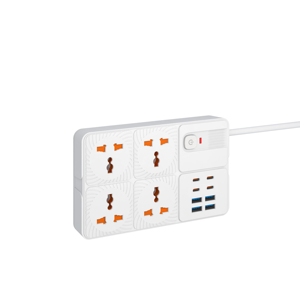 Quốc tế điện dải 4 cửa hàng 4 USB 4 loại C QC PD sạc nhanh 240V đánh giá cho văn phòng nhà máy tính để bàn đa quốc gia cắm - Product Image 6