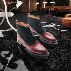 Botas de Invierno Personalizadas de Cuero Genuino con Cordones para Hombre, Clásicas Hechas a Mano con Construcción Goodyear Welt - Product Image 2