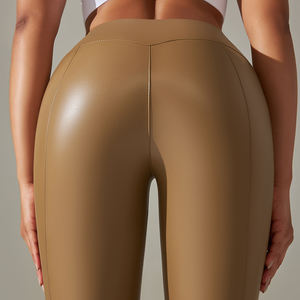 Leggings en similicuir PU extensible pour femme, style motard, taille haute, respirants, séchage rapide, doux pour la peau, résistants à l'usure - Product Image 5