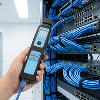 Identificateur de défauts de fibre optique portable tout-en-un avec VFL OPM 10mW -70dBm, testeur de câble réseau avec écran pour l'installation FTTH