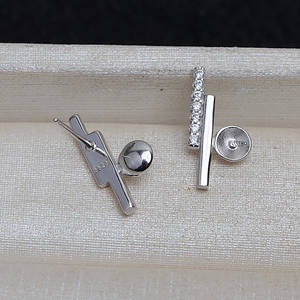 Wenchi S925 Plata Bandeja para Perlas 9.7 Mabe 13.3 Accesorios para Pendientes DIY Pendientes de Girasol Joyería de Plata Vacía China 16265 - Product Image 3