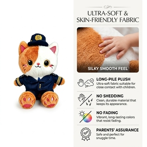 Produttore di Giocattoli di Peluche Imbottiti in Cotone PP di Alta Qualità, <span class=keywords><strong>Gatto</strong></span> di Peluche <span class=keywords><strong>Anime</strong></span> da Collezione - Product Image 3