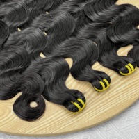 Prix de gros – Tissage de cheveux humains vietnamiens ondulés de grade 12A, 100 % naturels, noirs, avec cuticules alignées
