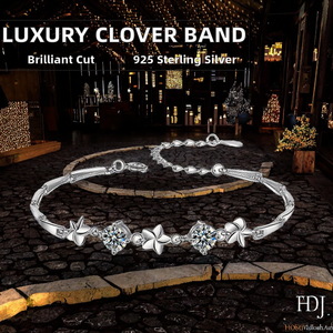 Melynn <b>Iced</b> 0.5+0.5CT Moissanite Clover <b>Chain</b> Link Bracelet 925 Sterling Silver Rhodium Plated GRA Certified Luxury Trendy - Product Image 2