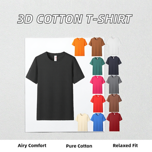 Camiseta Casual Holgada y Transpirable de Alta Calidad con Estampado 3D Sólido Personalizado, 100% Algodón Tejido, para Hombre y Mujer - Product Image 2