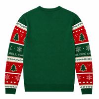 Pull de Noël moche en jacquard à col rond, respirant, avec logo frontal, idéal pour les fêtes d'hiver, vente en gros, OEM