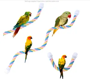 <span class=keywords><strong>Pet</strong></span> parrot Supplies <span class=keywords><strong>Bird</strong></span> Rope Perches pesce persico giocattoli pappagallo per Rope Bungee <span class=keywords><strong>Bird</strong></span> chew Toy - Product Image 1