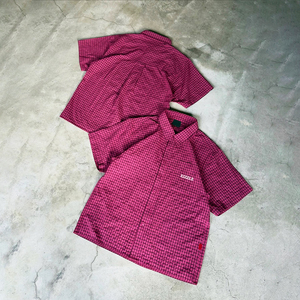 Chemise décontractée à manches courtes boutonnée de haute qualité, 100 % coton, à carreaux, coupe oversize, pour homme, personnalisable - Product Image 4