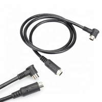 Fabbricazione OEM angelo destro 90 gradi mini din 4 pin cavo s video mini din 4 5 6 7 8 cavo 9 pin maschio a femmina
