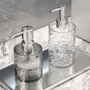 Distributeurs de savon liquide en plastique rechargeables de luxe léger 300 ml 500 ml pour usage domestique et hôtelier, design moderne mural - Product Image 5