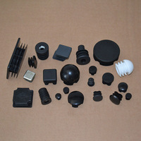 Embouts de protection en PVC noir résistant au feu, 1/2 pouce, pour pieds de meubles ronds, carrés, ovales, en métal, pour tables et chaises