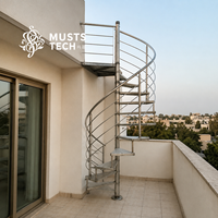 Escalier en colimaçon sur mesure, fabrication directe d'usine, design raffiné pour l'intérieur d'appartements