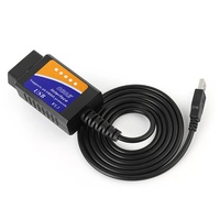 Cable USB OBD2 ELM327 para Laptop con Conector de 16 Pines a Cable de Carga USB, Herramienta de Diagnóstico Automotriz