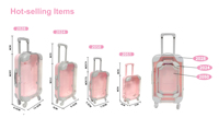 Mini valise paquet faux cils de vison Logo personnalisé emballage boîtes de rangement vides en plastique de bonbons miniatures