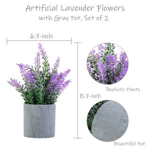 Planta Artificial de Lavanda en Maceta, Mini Bonsái, Flor Artificial, Decoración Verde, Adorno para el Hogar, Decoración de Interiores - Product Image 5
