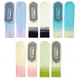 High Quality Custom Embroidery Logo Crew Cotton Pilates <b>Socks</b> Non Slip Yoga Heart Grip <b>Socks</b> Pilates - Product Image 1