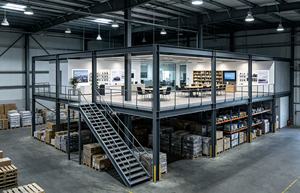Pallet <b>Rack</b> Supported Steel Mezzanine Floor System for Warehouse Storage - Product Image 5