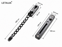 Chaîne de sécurité pour porte en acier inoxydable 304, antivol, double verrouillage, boucle coulissante avec chaîne entrelacée