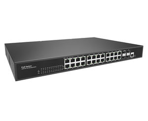 Système de sécurité de caméra IP PoE 1000 Mbps avec commutateur géré 24 ports Détection automatique PoE Fabrication OEM (POE33026PFM) - Product Image 3