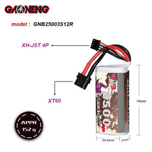 Gaoneng Gnb 3S 2500Mah 11.1V 12C XT60 18650 Lithium Ion Li-Ion Batterij Borstelloze Fpv Racing Drone Lange bereik - Product Image 2