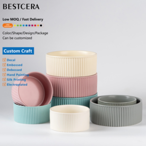BESTCERA Fábrica Novos Produtos Personalizado Cerâmica Pet <span class=keywords><strong>Bowl</strong></span> Gato e Cachorro Alimentação e Beber Tigelas - Product Image 1