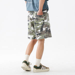 Shorts mi-longs imprimés <span class=keywords><strong>camouflage</strong></span> style rétro américain pour hommes et femmes, décontractés, amples, sportifs, 100% coton, élastiques, vêtements de travail - Product Image 4