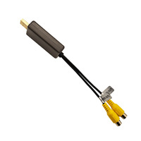 Adaptateur de sortie vidéo USB vers Cvbs vers câble d'interface RCA Entrée USB Sortie vidéo 2 ports vers accessoires d'autoradio Lecteur TV Android