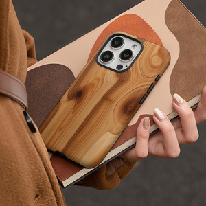 เคสโทรศัพท์ลายไม้กระจายความร้อนสำหรับ iPhone 16 PRO MAX เคสฟิล์มฝ้าสองชั้นกันกระแทก - Product Image 2