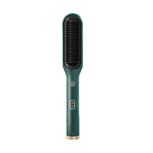 Promotion Cheveux <span class=keywords><strong>Coiffure</strong></span> Styling Accessoires Céramique Fer Cheveux Lissage Brosse À Friser Cheveux Lisseur Peigne US - Product Image 2